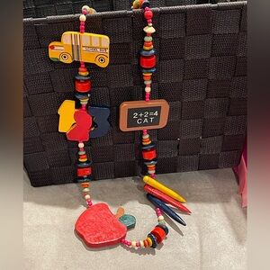 Colorful Educational Wooden Beaded Necklace for Kids